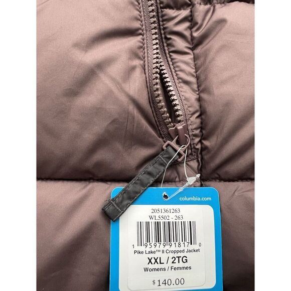 Columbia Pike Lake II Cropped Omni-Heat Puffer Jacket Womens Size XXL Basalt NWT - Picture 5 of 7